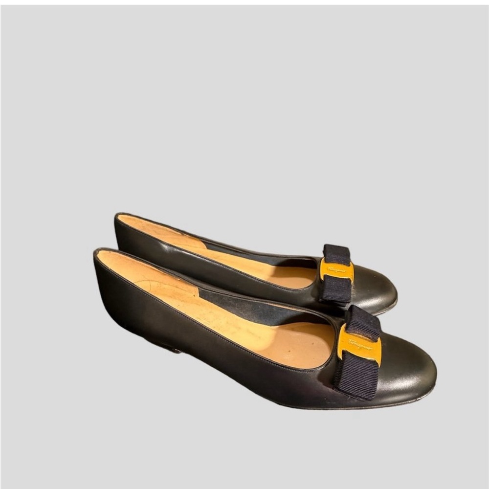 Salvatore Ferragamo Navy Heels